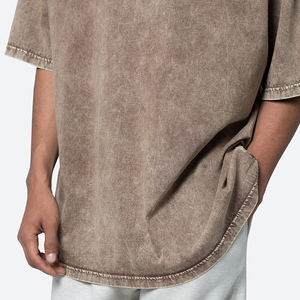 เสื้อยืดผ้าฝ้าย100% สโตนวอชสำหรับผู้ชายเสื้อยืดวินเทจปรับแต่งได้คุณภาพสูง - Product Image 6