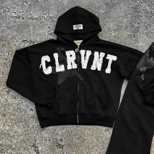 ชุดวอร์มสองชิ้นสำหรับผู้ชายชุดวอร์มปักลายสำหรับฤดูหนาวชุดวอร์มแบบรูดซิป - Product Image 3