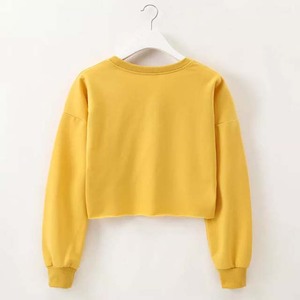 เสื้อครอปสตรีทแวร์แขนยาวคอกลมเสื้อครอปสำหรับผู้หญิงเสื้อยืดสตรีทแวร์2025สีพื้นเซ็กซี่สีพื้นงานตามสั่งฤดูใบไม้ผลิฤดูร้อน - Product Image 2