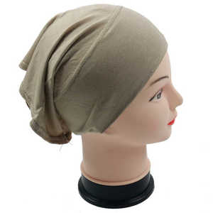 Haute qualité noir XXL modeste Thobe/Thawb doux respirant élastique sous-capuchon enfants Hijab écharpe intérieure châle pour le printemps islamique - Product Image 5