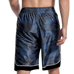 Nouveau short de basket-ball confortable en polyester 100% pour hommes, vêtements de sport décontractés à motif solide avec poche latérale - Product Image 6