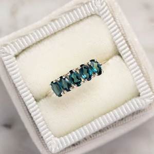 <b>Blue</b> London Topaz Romantic Oval Cut Engagement Wedding Party Resizable Sterling Silver Minimalist <b>Ring</b> for Women - Product Image 4