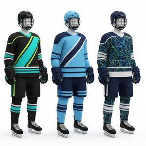 Uniformes de maillots de Hockey sur glace sublimés personnalisés-matériau Dry Fit Pro-Logo de votre équipe - Product Image 2