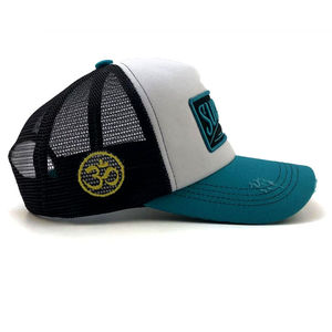 Casquette de baseball en maille Tucker à 5 panneaux personnalisée, effet vieilli, broderie, maille en mousse, unisexe, haute qualité, vente en gros, personnalisable, haute qualité - Product Image 3