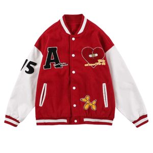 Manufacturer Direct OEM Service High Quality Custom Vintage Streetwear Winter Varsity <b>Jacket</b> for <b>Men</b> <b>Letter</b> Pattern Embroidery - Product Image 1