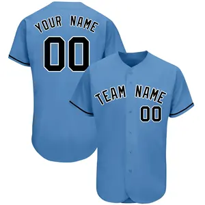 Jersey de béisbol transpirable de manga corta con cuello en V de alta calidad Stitch nombre/número para hombres/señora/jóvenes, camisa de uniforme de softbol al aire libre - Product Image 6