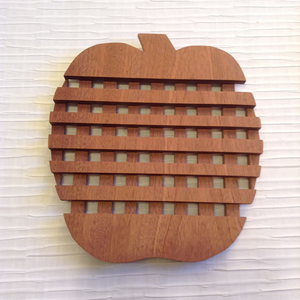 Dessous de plat en bois porte-pot ménage résistant à la chaleur tampons chauds forme ronde et pièce design sculptée - Product Image 6