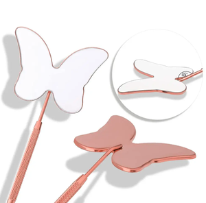 Nouvel arrivage d'outil d'extension de cils en acier inoxydable de couleur unie fait à la main miroir de cils réutilisables de marque privée pour le maquillage en vente - Product Image 3