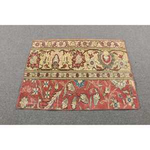 Vintage Rug, 2.2x3 ft Small Rug, <b>Red</b> Animal Print <b>Wool</b> Turkish Rug - Product Image 3