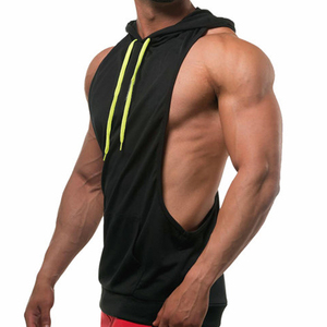 Camiseta deportiva de poliéster 100% con Logo personalizado para hombre, chaleco para correr, Yoga, deportes al aire libre, apertura de los brazos, ajustada, gimnasio, entrenamiento, musculoso - Product Image 1