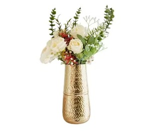 Handcrafted Designer Brass <b>Vase</b> Luxury <b>Decorative</b> Accent <b>For</b> Living Room And Office Space - Product Image 2