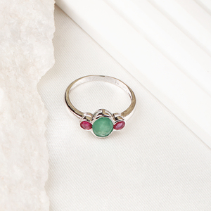2026 New Arrival Natural <b>Emerald</b> & Ruby Gemstone Trendy <b>Ring</b> 925 Solid Sterling <b>Silver</b> Handmade <b>Ring</b> Healing Jewelry Wholesaler - Product Image 1