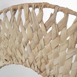 Venta al por mayor tejido suelto minimalista agua Jacinto redondo enmarcado espejo paja grandes espejos decoración pared - Product Image 6