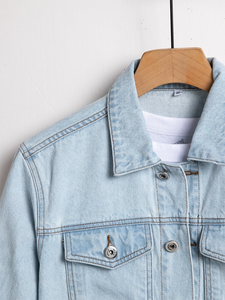 Veste en jean légère unisexe, confortable, surdimensionnée, avec poches, pour un look élégant et pratique - Product Image 2