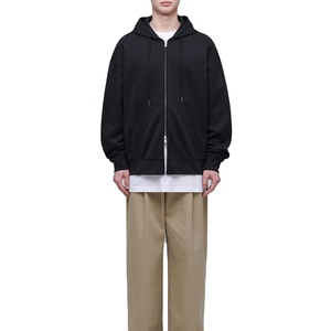Sweat à capuche zippé en molleton 100 % coton personnalisé avec impression numérique pour homme, style urbain, respirant, coupe oversize, idéal pour l'hiver - Product Image 4