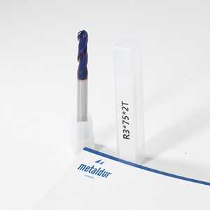METALDUR 6*75 2 FLAUTA BALLNOSE BLUE 65HRC NANO COATED Mill CNC Modo de Control 4mm Diámetro del vástago 4 flautas ODM OEM para fresado - Product Image 1