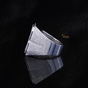 Elegante anillo de oro sólido de 10K con moissanita diamante letra B, joyería llamativa de Hip Hop, regalo ostentoso de lujo para él - Product Image 3