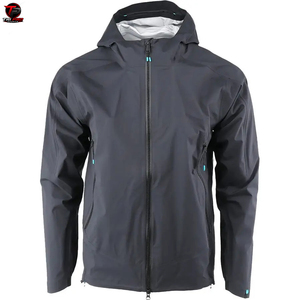 Chaqueta Cortavientos Impermeable Ecológica para Hombre, con Capucha, Cierre Completo, Transpirable, Softshell, Servicio OEM, Logotipo Personalizado, Casual - Product Image 1