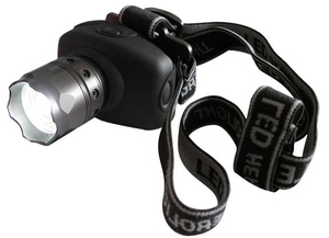 Lampada frontale a LED zoomabile da 3W (DH 60.381) (con custodia) - Product Image 1
