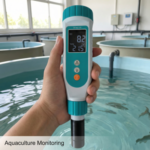 पोर्टेबल डिजिटल घुली ऑक्सीजन मीटर टेस्टर पेन ओएम एक्वाकल्चर मछली तालाब झींगा खेती पानी की गुणवत्ता मॉनिटर 0-20.00 मिलीग्राम/एल - Product Image 6