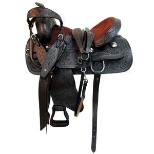 Sillín de caballo de cuero de placer occidental de alta calidad hecho a medida con juego a precio mayorista - Product Image 3
