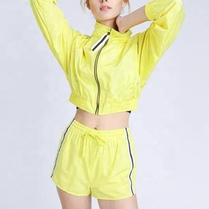 Conjuntos de Chaqueta corta cortavientos para mujer, conjunto de Chaqueta corta, conjuntos de traje de pista para mujer - Product Image 5