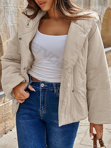 Abrigos ultraligeros de Invierno para mujer Chaqueta acolchada empacable resistente al agua Logotipo personalizado Técnicas de punto impresas transpirables - Product Image 3