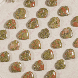Superbe Qualité, Couleur Marron, Unakite Naturelle Guérisseuse, Mini Cœurs Gonflés Amour & Religion, 1 pouce, Prix de Gros - Product Image 6