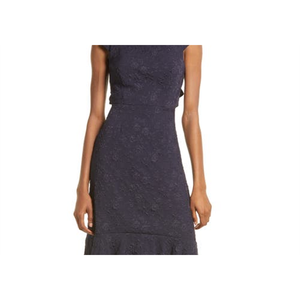 Abito tubino jacquard blu navy di Lulus, taglia media, con vita naturale - Product Image 2