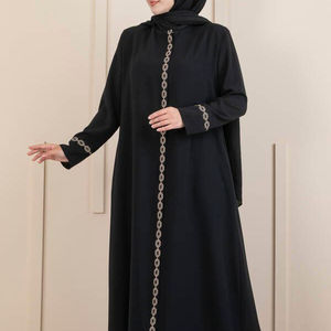 Nouvelle saison femmes été islamique Abaya robe caftan tunique viscose fabrication turque - Product Image 1