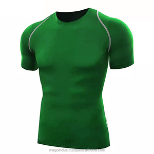 Camiseta Deportiva Ajustada para Hombre OEM, Premium, de Alta Calidad, Transpirable, de Secado Rápido, Manga Corta, Tejido de Spandex/Poliéster, Ecológica - Product Image 6