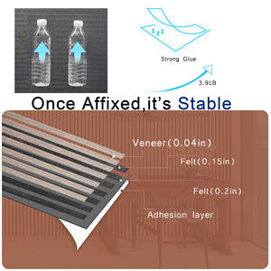 Autocollants muraux en <span class=keywords><strong>placage</strong></span> de <span class=keywords><strong>bois</strong></span> géométrique auto-adhésifs Kasaro Modern, panneaux acoustiques 3D en polyester - Product Image 4