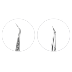 Pinzas para pestañas de ángulo de 45 grados para extensiones de pestañas y aplicaciones sin costuras - Product Image 2