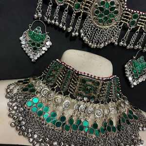 ชุดเครื่องประดับสไตล์อัฟกันทำมือ สวยงาม ทันสมัย ทำจากสแตนเลส สำหรับผู้หญิง เหมาะสำหรับงานแต่งงาน งานเฉลิมฉลอง และงานปาร์ตี้ - Product Image 4