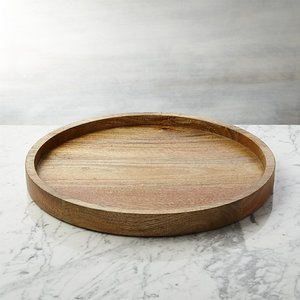 Bandeja giratoria de madera de Acacia, bandeja para servir de madera, de 18 pulgadas - Product Image 4