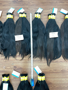 2025 Best Raw Hair For <b>Bleaching</b> One Donor Bulk Human Hair Extensions Cuticle Aligned Natural Hair No Chemical - Product Image 6