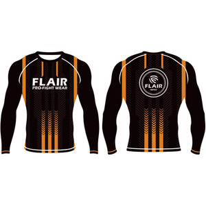 Custom Durable Nylon <b>BJJ</b> <b>Rash</b> <b>Guard</b> Long UV Protection Anti-UV Compression Shirt Breathable and Comfortable - Product Image 5