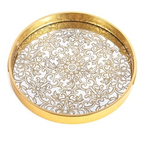 Dernier autocollant plateau de service plateau pour hôtel restaurant service de nourriture utilisation table de noël décor utilisation plateau plateau avec poignée - Product Image 6