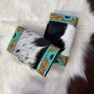 Cartera de piel de vaca tallada a mano de calidad de exportación para mujer, cartera multiusos para tarjetas de dinero a los mejores precios - Product Image 6