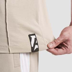GA Cartel Custom Logo Embroidered Tee in Beige Compressed 200g and 240g Cotton/<b>Bamboo</b> Fiber <b>Screen</b> Print Design - Product Image 6
