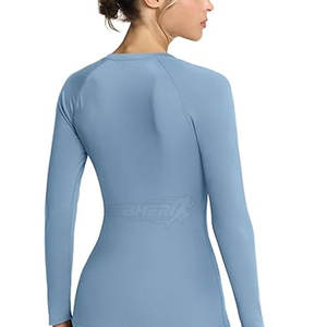 Spandex Poliéster Formal Mujeres Camisas de compresión Etiqueta privada personalizada Transpirable Secado rápido Fitness de alta calidad - Product Image 6