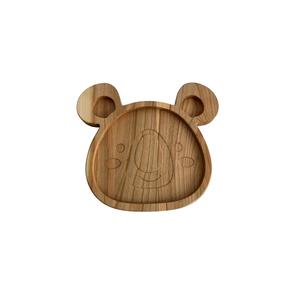 Assiette de panda en bois d'acacia Plats Assiette en bois Cuisine Salon Décor Unique Modern Wood Dish Ear design - Product Image 1
