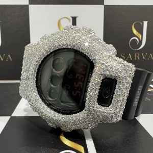 Relojes Mecánicos de Lujo de Moda, Hechos a Mano, Totalmente Engastados con Diamantes de Moissanita VVS, Esfera de Cristal, Ventana Analógica, Estilo Deportivo Hip Hop - Product Image 1