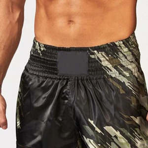 Shorts de Muay Thai pour hommes, couleur unie, satin, taille haute, élastique, séchage rapide, shorts de sport - Product Image 4