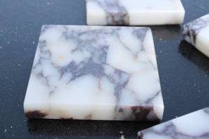 Juego de 4 Posavasos de Mármol Real Calacatta Viola, Posavasos de Lujo para Bebidas - Product Image 2