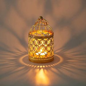 Hot Sale <b>Gold</b> Metal Birdcage Hanging <b>Lantern</b> Home Decor Eid Wedding Decorations Candle <b>Lantern</b> in Wholesale Price - Product Image 2