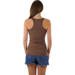 Compre las nuevas camisetas sin mangas de verano para mujer, estilo racerback, hechas a medida, 100% algodón acanalado, 2026 - Product Image 4