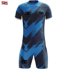 Maillot de football bon marché de haute qualité d'usine 100% ensembles d'uniformes de football de club de polyester Kit de maillot de football - Product Image 5