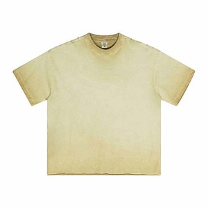 100% algodón Dtg estampado de gran tamaño logotipo personalizado lavado ácido piedra desgastado en blanco peso pesado suelto Vintage hombres camiseta para hombres - Product Image 4