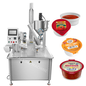 Machine automatique <span class=keywords><strong>de</strong></span> remplissage <span class=keywords><strong>de</strong></span> liquides pour sauce chili sauce <span class=keywords><strong>cocktail</strong></span> tasse <span class=keywords><strong>de</strong></span> sauce tomate pâte ketchup tasse remplissage scellage machine - Product Image 1